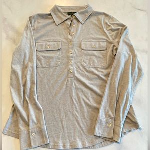 Lauren Ralph Lauren LRL heathered oatmeal button up women’s medium